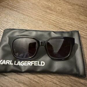Karl Lagerfeld Oversized Black Sunglasses 🖤 Like New | Chic Designer Shades